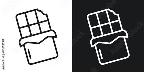 Chocolate icon. Thin Linear Style Designs for web design and infographics