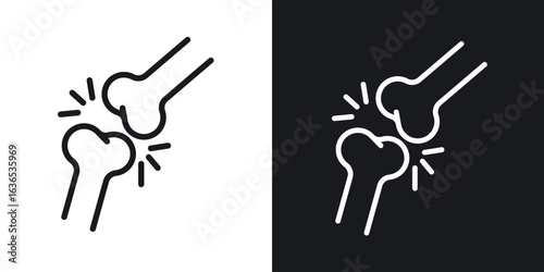 Bones icon. Thin Linear Style Designs for web design and infographics
