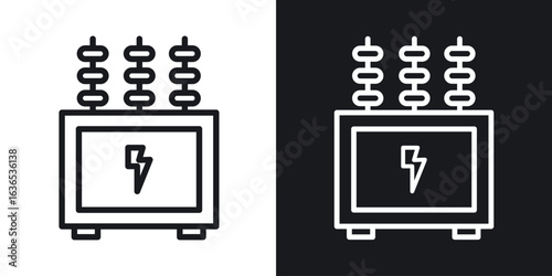 Transformer icon. Thin Linear Style Designs for web design and infographics