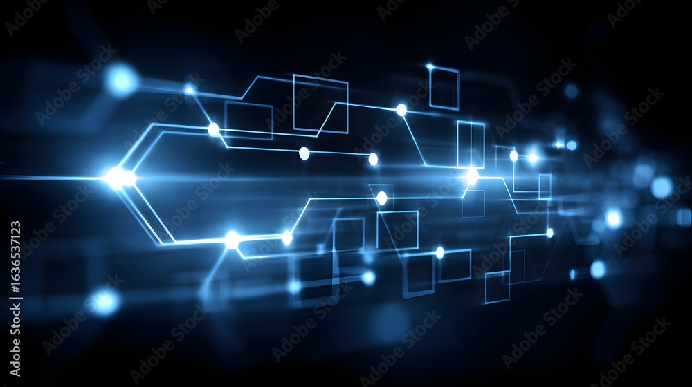Obraz premium Abstract digital circuit design.