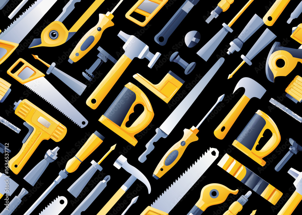 Fototapeta premium seamless pattern with tools