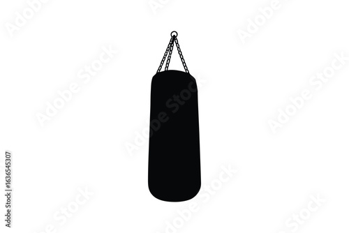 Hanging Heavy Bag Silhouette for Boxing Fitness Training