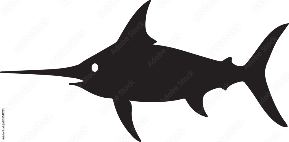 Obraz premium black shark vector illustration
