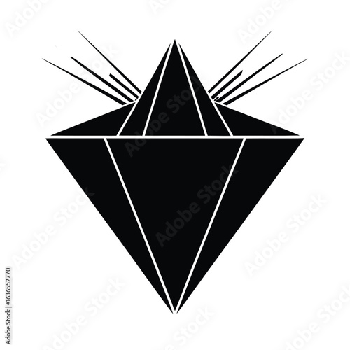Prism clash spectrum colorful abstract design vector art illustration
