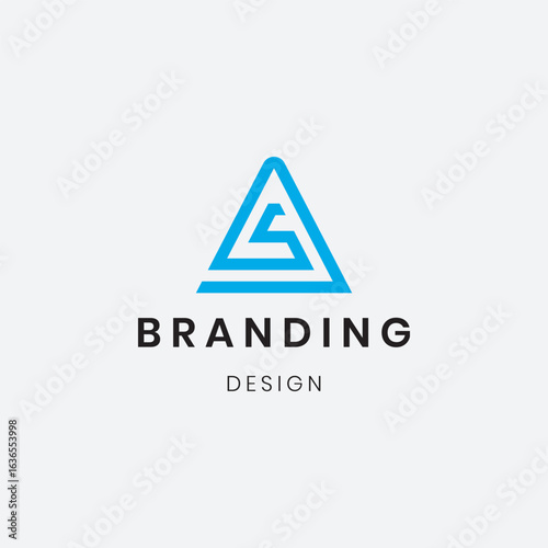 Abstract "A " alphabet letter logo icon