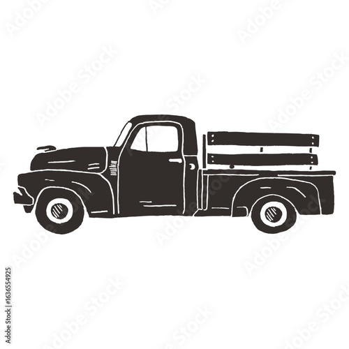 Retro car Icon black_5