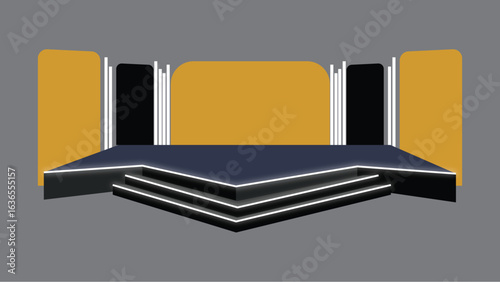 New 2d Stage Design Vector 
