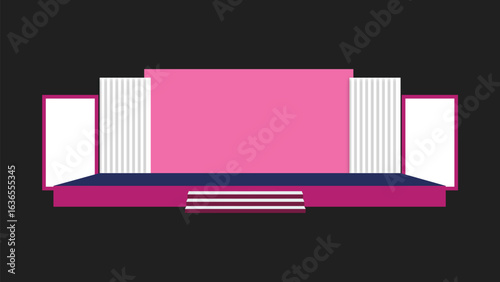New 2d Stage Design Vector 