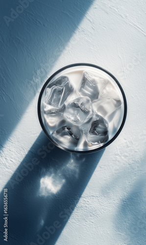 Iced Drink Minimalism: Cold Refreshment in Summer Light