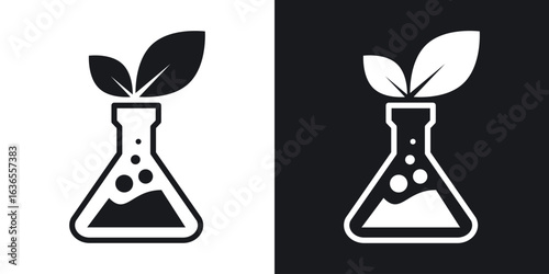 GMO icon in black and white glyph versions