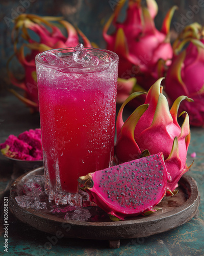 Dragon Fruit Refreshment: Vibrant Tropical Beverage