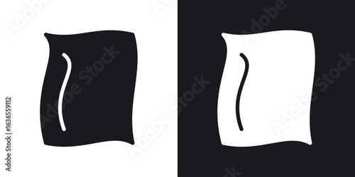 Rag icon in black and white glyph versions