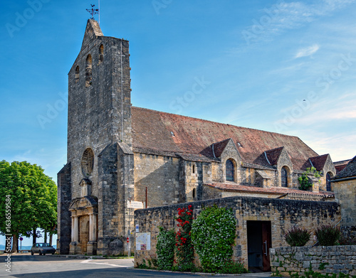 Historic church on the market square of Domme in the region Perigord, France