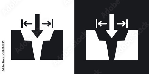 Gap icon in black and white glyph versions
