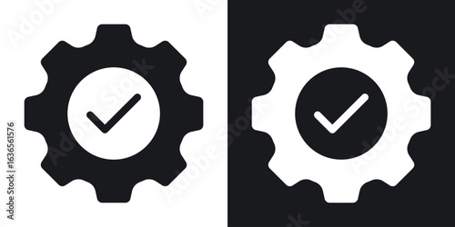 Execution icon in black and white glyph versions