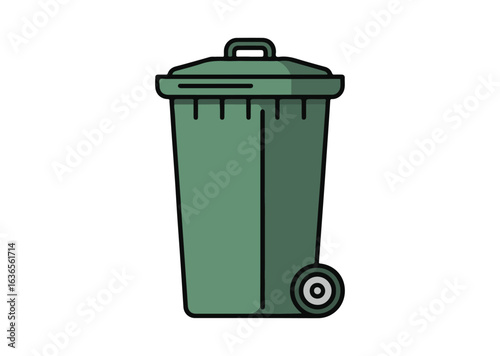 Garbage bin vector illustration, Garbage bin icon