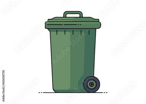 Garbage bin vector illustration, Garbage bin icon