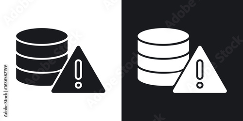 Data loss icon in black and white glyph versions