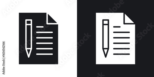 Declarations icon in black and white glyph versions