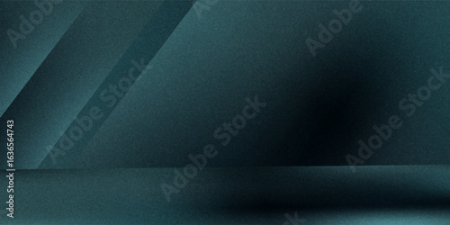 Abstract geometry studio scene with shadow and light. Blue background for luxury product display showroom mockup. Minimal interior aesthetic with empty space, geometric line, square, corner