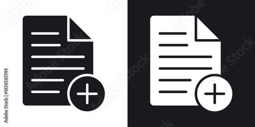 Add document icon in black and white glyph versions