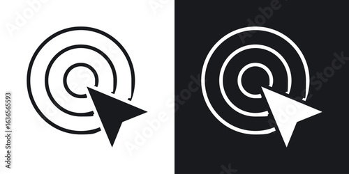 Click icon in black and white glyph versions