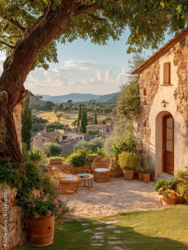 Naklejka premium Back garden photo