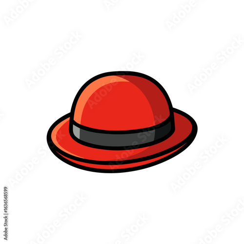 Creative Bowler Hat Vector Illustration on White