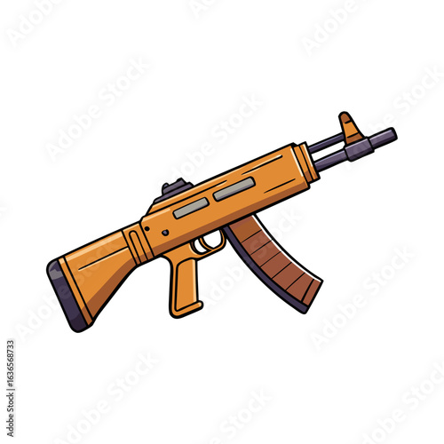 Creative CZ Bren 2 Gun Vector Style on White