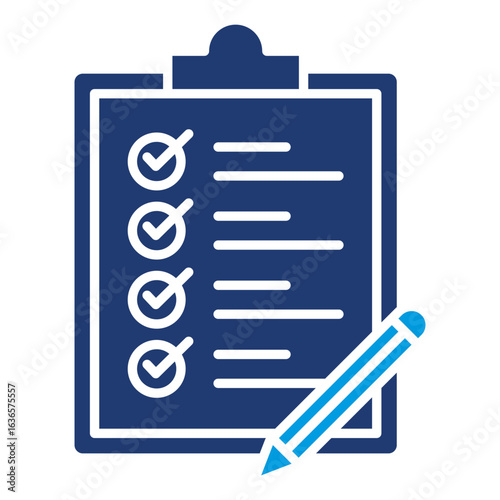 Evaluation Icon Vector Illustration Blue Version