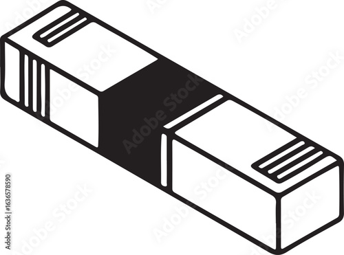 Flat vector illustration of back-to-school essentials with sub