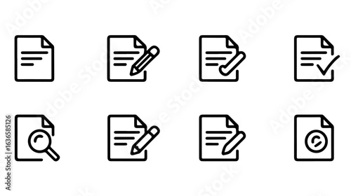 Document icons for editing review and copyright