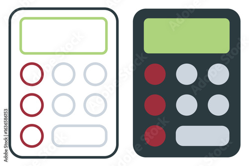 Set of calculator icons Vector. calculator icon. Calculator icons set line and glyph vector icon. vector illustration-simple illustration of calculator, perfect for calculator logos and icons eps 10