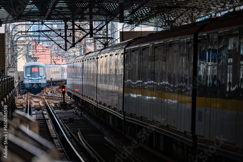 Urban rail transit trains and platforms in Shanghai