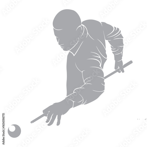 Billiards player vector ilustration