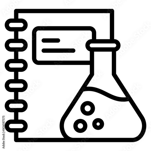 Lab Notebook  Icon Element For Design