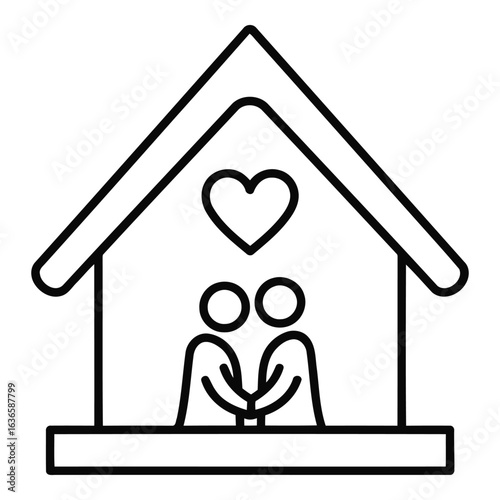 Loving couple at home