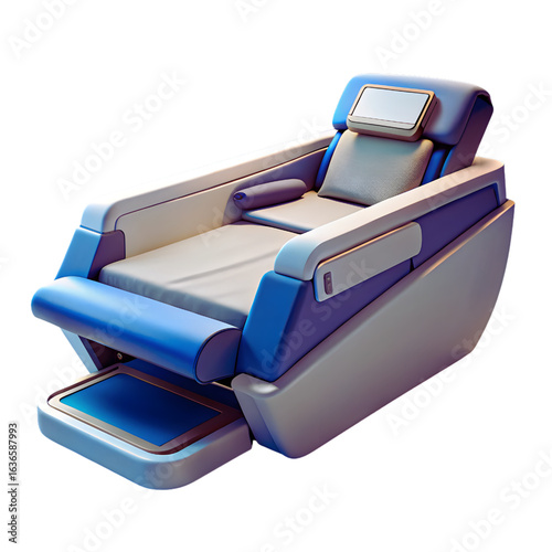 Modern Smart Recliner Lounge Chair with Touchscreen and Footrest for Home and Office Comfort