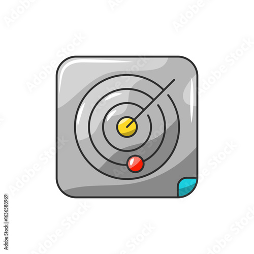 Anomaly Radar Icon, Outlier Detection Symbol