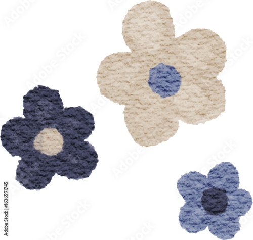 Watercolor illustration of objects on isolated background