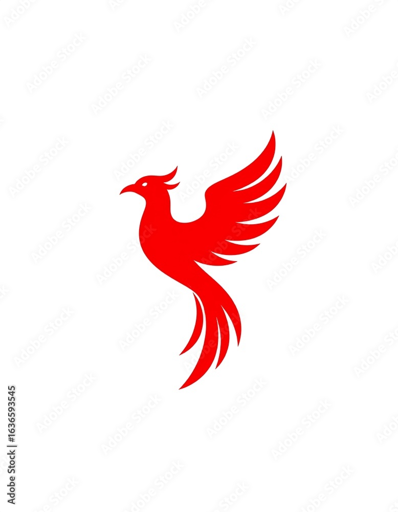 Fototapeta premium Red phoenix design