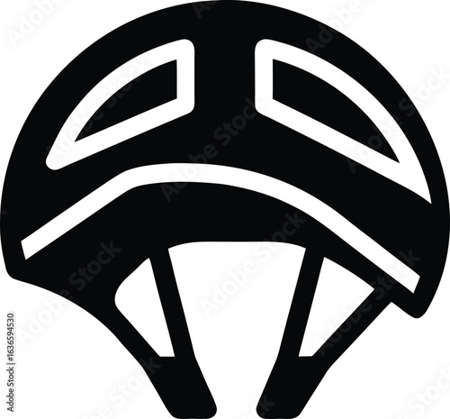 Icon a bicycle helmet with ventilation openings cycling safety