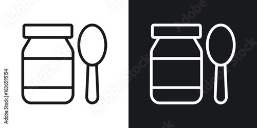 Syrup medicine bottle icon vector pictogram. UI. EPS10. - Vector