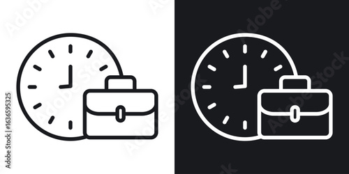 Office time icon vector pictogram. UI. EPS10. - Vector