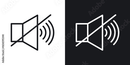 Mute sound icon vector pictogram. UI. EPS10. - Vector