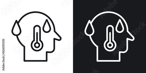 Fever icon vector pictogram. UI. EPS10. - Vector