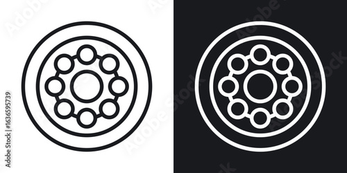 Car bearing icon vector pictogram. UI. EPS10. - Vector