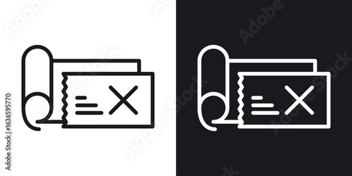 Bounced check icon vector pictogram. UI. EPS10. - Vector