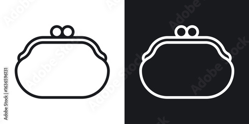 Woman purse icon vector pictogram. UI. EPS10. - Vector