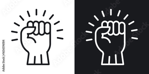 Will power icon vector pictogram. UI. EPS10. - Vector